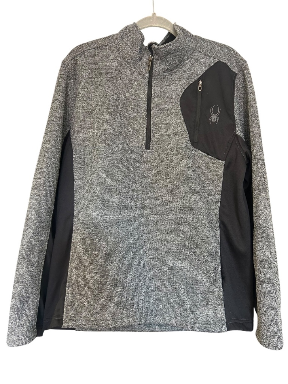 Men’s Spyder Fleece Lined Quarter Zip Gary Black Large